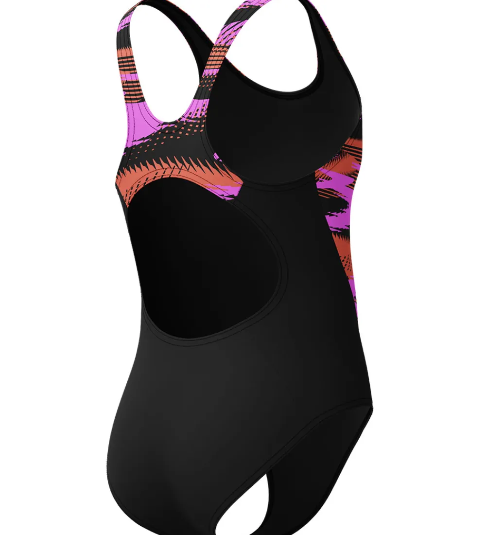 Svømmetøj-Speedo Badedragt - HyperBoom Splice Muscleback - Sort m. Lilla