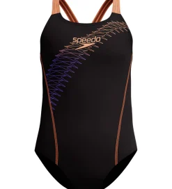 Speedo Svømmetøj|Svømning*Badedragt - Medalist - Sort/Fersken