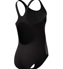 Speedo Svømmetøj*Badedragt - Placement Muscleback - Sort m. Lilla