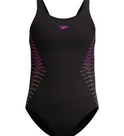 Speedo Svømmetøj|Svømning*Badedragt - Placement Muscleback - Sort/Fersken