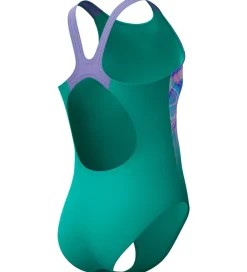 Speedo Svømmetøj|Svømning*Badedragt - Printed Pulseback - Grøn/Pink