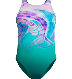 Speedo Svømmetøj|Svømning*Badedragt - Printed Pulseback - Grøn/Pink