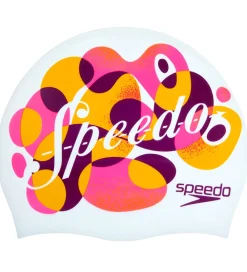 Speedo Badehætter*Badehætte - Junior - Silicone - Hvid/Orange