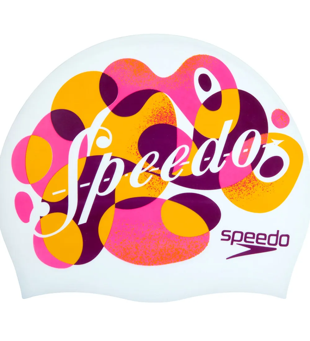 Speedo Badehætter*Badehætte - Junior - Silicone - Hvid/Orange