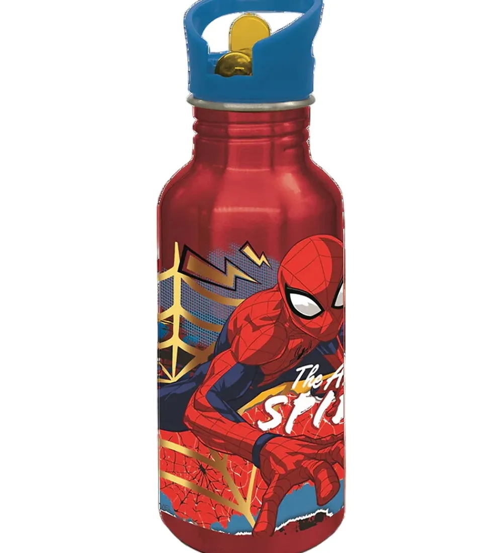 Skole|Drikkedunke-Spiderman Drikkedunk - ALU - 545 ml - Rød/Blå