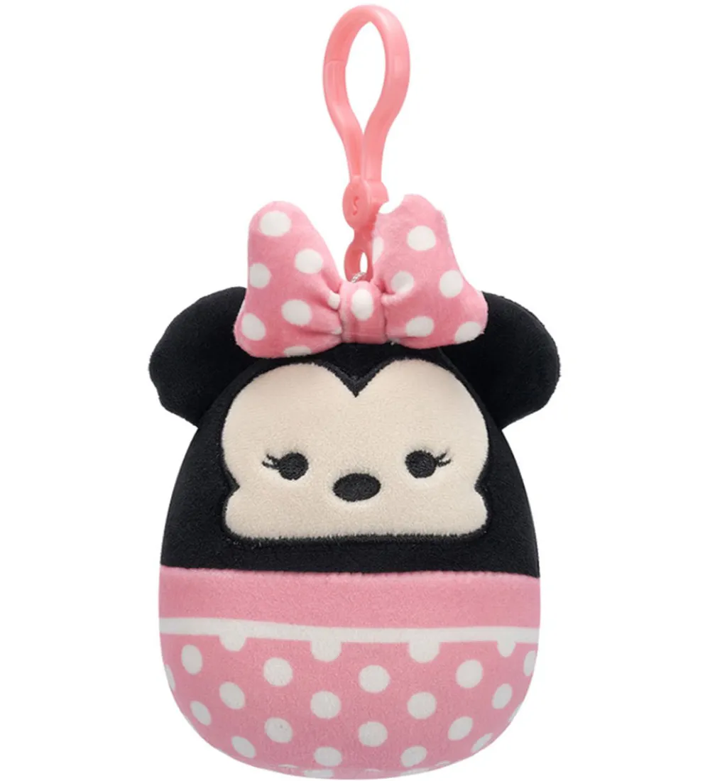 Squishmallows Nøgleringe*Taskevedhæng - 9 cm - Minnie Mouse - Clip On