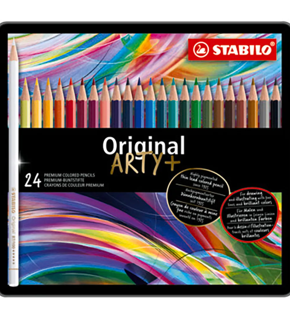 Stabilo Tuscher Og Farver|Skriveredskaber*Farveblyanter - Original Arty+ - 24 stk. - Multifarvet