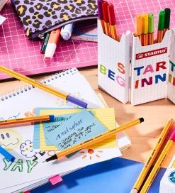 Tuscher Og Farver|Skriveredskaber-Stabilo Tuscher - Pen 88 - 18 stk. - Multifarvet