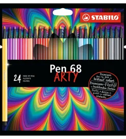 Tuscher Og Farver|Kreativ Leg-Stabilo Tuscher - Pen 68 Arty - 24 stk. - Multifarvet