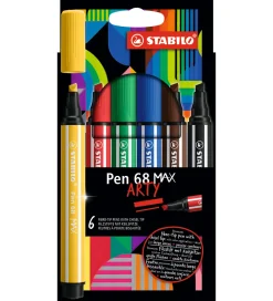 Tuscher Og Farver|Kreativ Leg-Stabilo Tuscher - Pen 68 Max Arty - 6 stk. - Multifarvet