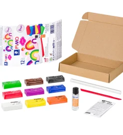 Staedtler Modellervoks*FIMO Modellervoks m. Værktøj - Soft - 12 Dele - 9x25 g