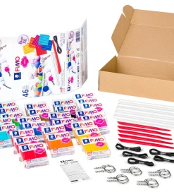 Modellervoks-Staedtler FIMO Modellervoks m. Værktøj - Soft - 46 Dele - 26x57g