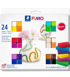 Modellervoks-Staedtler FIMO Modellervoks - Soft - 24x25 g - Basic