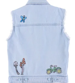 Veste-Stella McCartney Kids Denimvest - Lyseblå m. Broderi