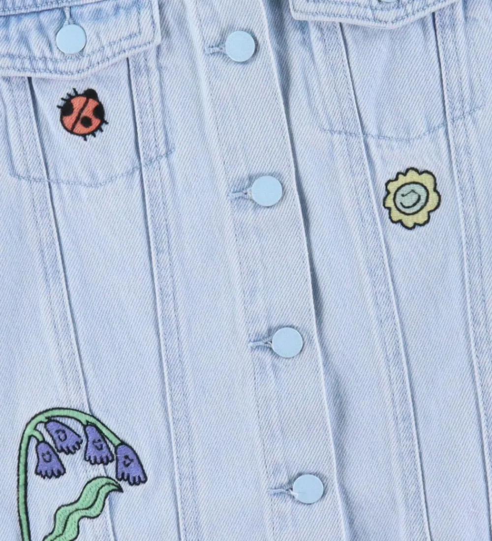 Veste-Stella McCartney Kids Denimvest - Lyseblå m. Broderi