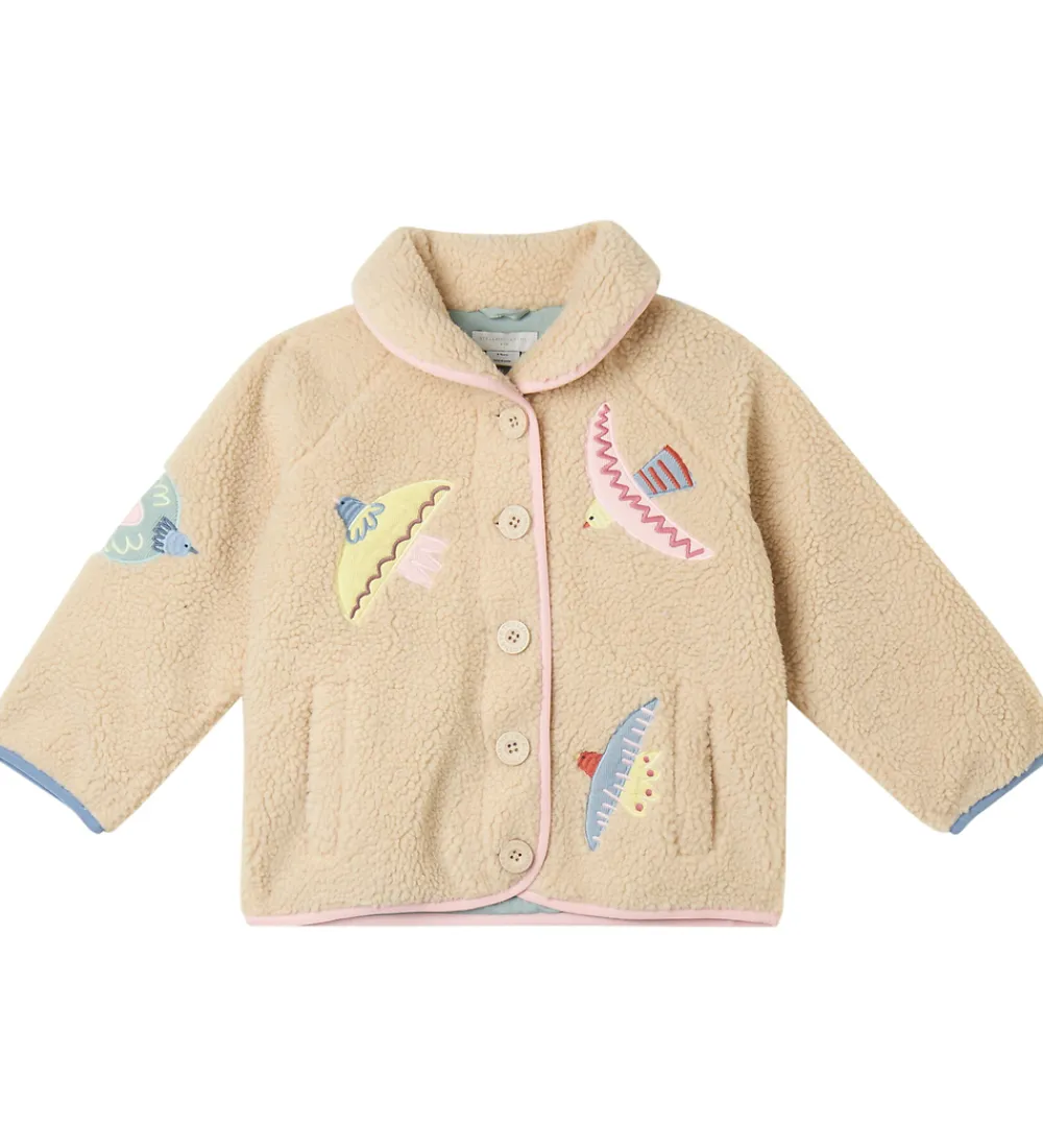 Stella McCartney Kids Fleece*Fleecejakke - Beige m. Fugle