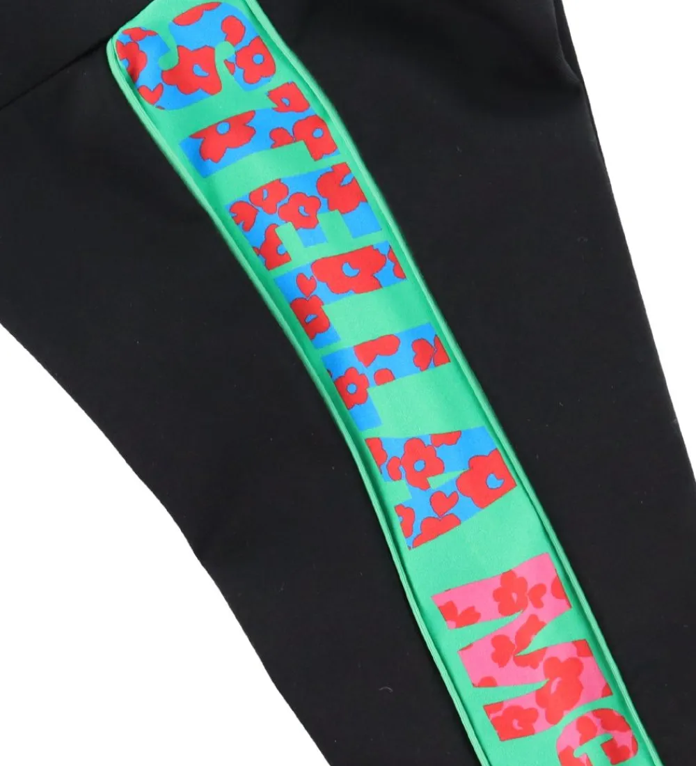 Træningsbukser|Gymnastiktøj-Stella McCartney Kids Leggings - Sort m. Print