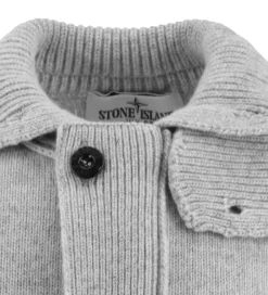 Stone Island Striktrøjer*Cardigan - Uld/Viskose - Gråmeleret