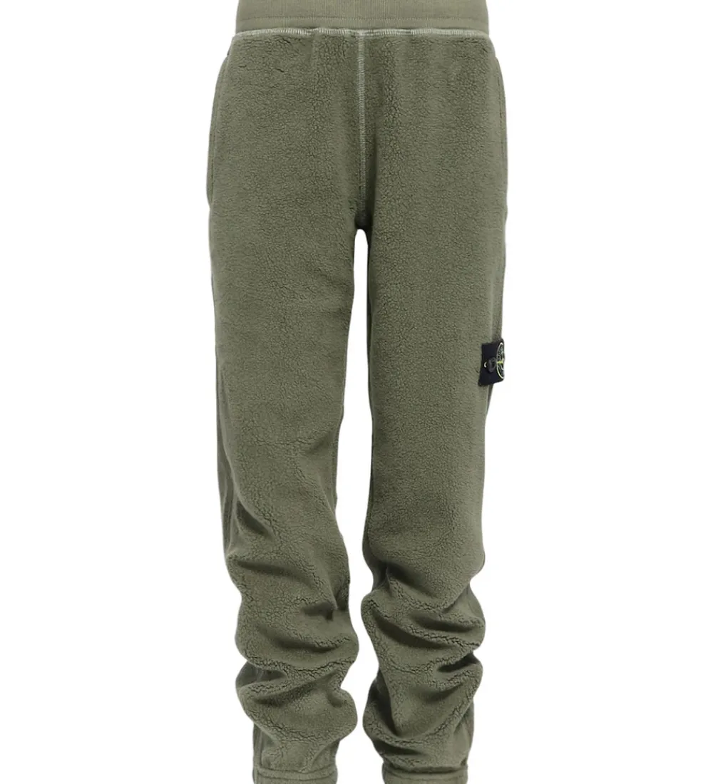 Stone Island Fleece*Fleecebukser - Military Green