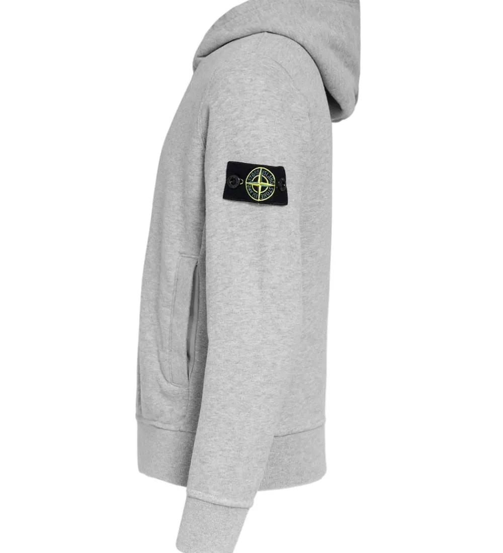 Hættetrøjer-Stone Island Hættetrøje - Gråmeleret