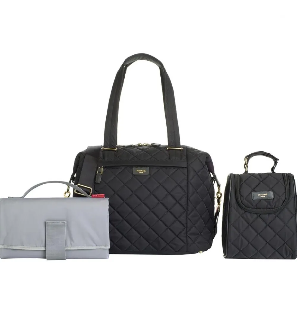 Storksak Pusletasker*Pusletaske - Stevie Quilt - Sort