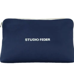 Toilettasker|Toilettasker-Studio Feder Toilettaske - Celia - Canvas - Navy