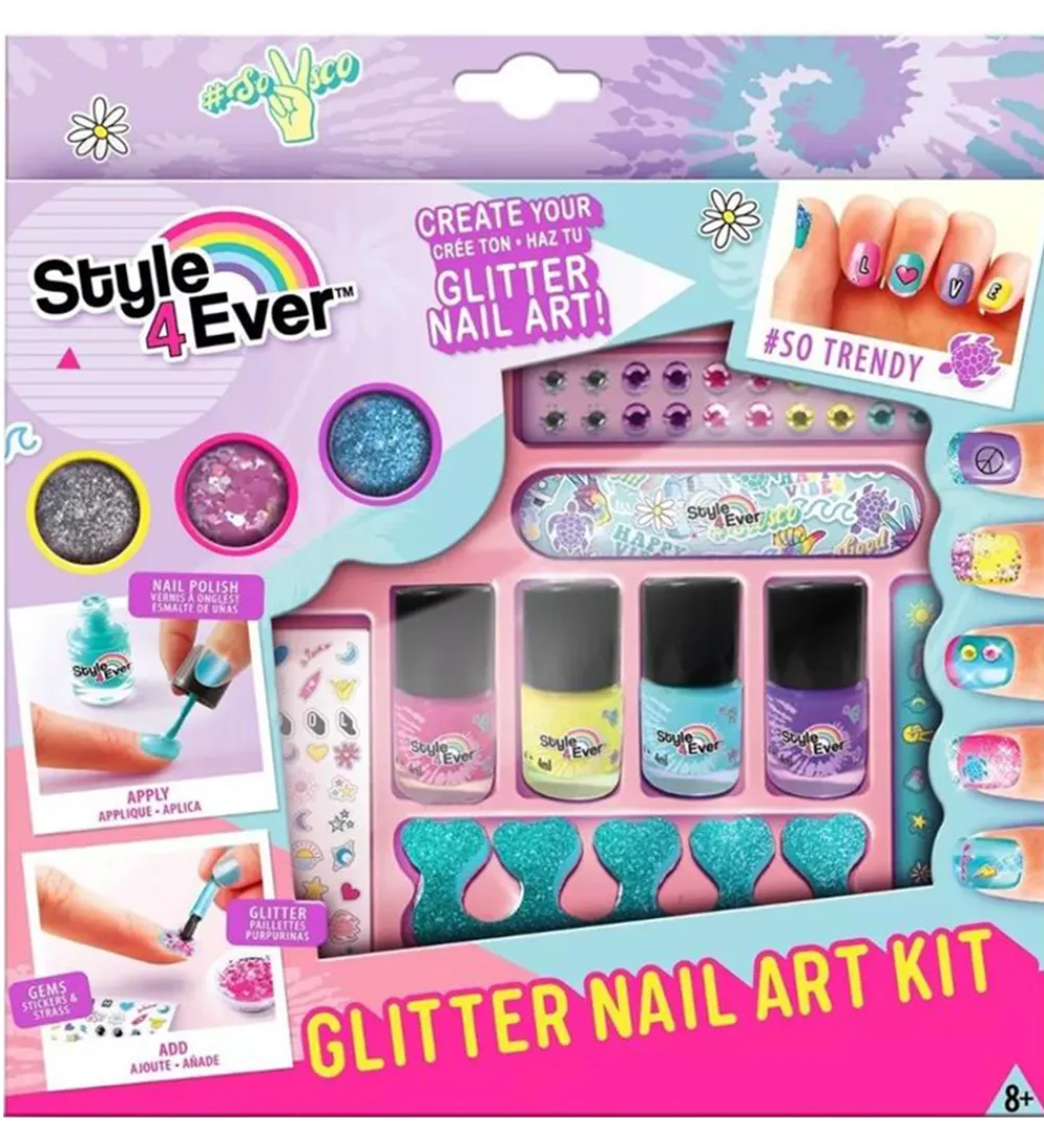 Neglelak-Style 4 Ever Glitter Neglekunst Kit
