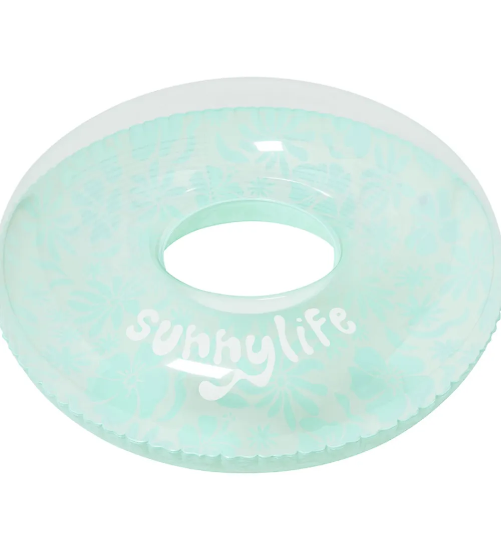 Strandlegetøj|Baderinge-SunnyLife Badering - 106x26 cm - Floral Seafoam