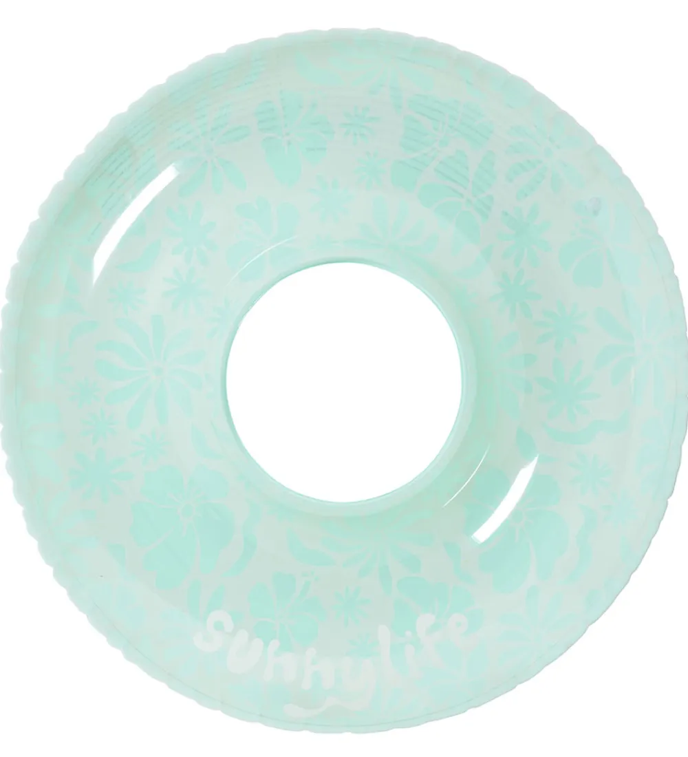 Strandlegetøj|Baderinge-SunnyLife Badering - 106x26 cm - Floral Seafoam