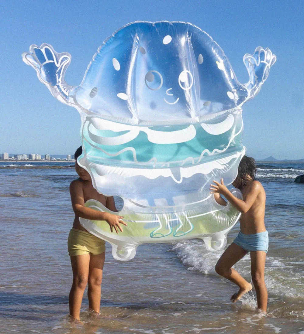 Badedyr-SunnyLife Flyder - 156x158 cm - Burger Boy - Blue Lime