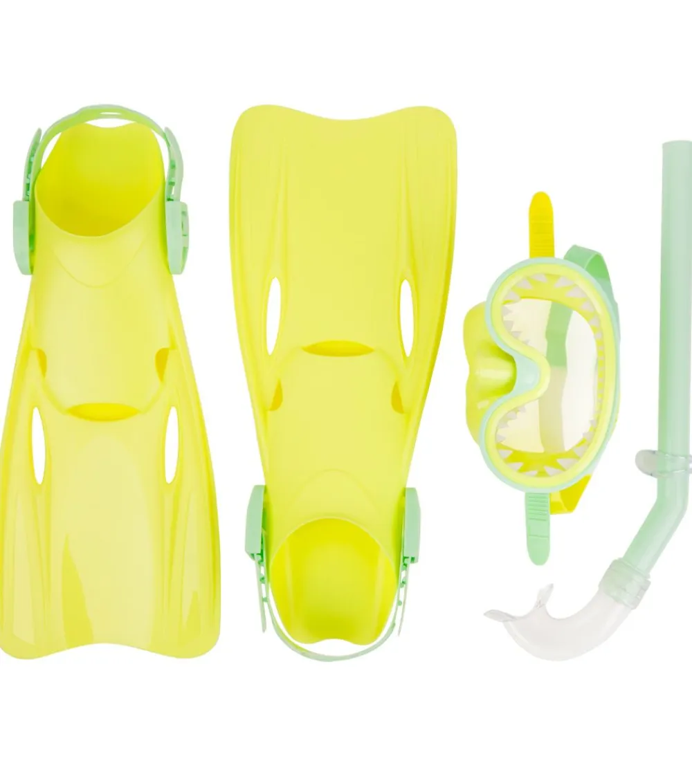 Svømmefødder-SunnyLife Snorkelsæt - Neon
