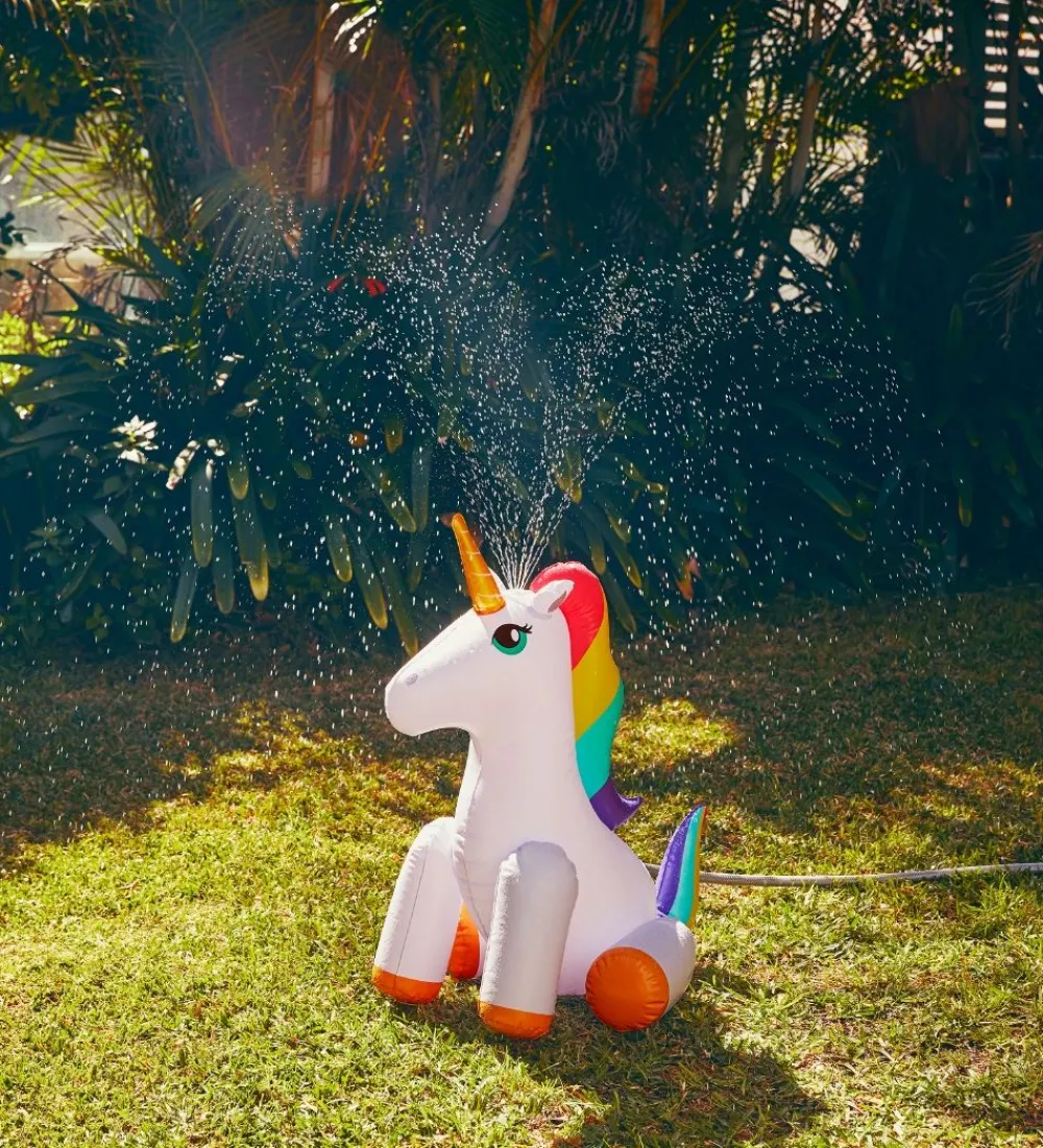 Strandlegetøj|Badedyr-SunnyLife Sprinkler - 70x70 - Oppustelig - Enhjørning - Hvid