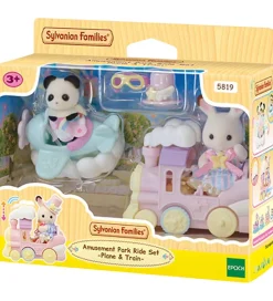 Figurer-Sylvanian Families - Amusement Park Ride Set - Plane & Train - 5