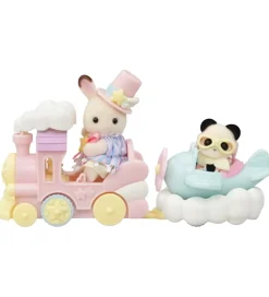 Figurer-Sylvanian Families - Amusement Park Ride Set - Plane & Train - 5