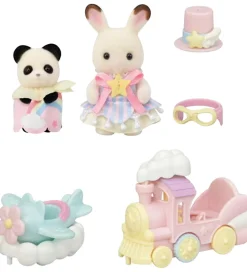 Figurer-Sylvanian Families - Amusement Park Ride Set - Plane & Train - 5