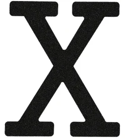 Bogstaver-Thats Mine That's Mine Bogstav - X - Sort Glimmer