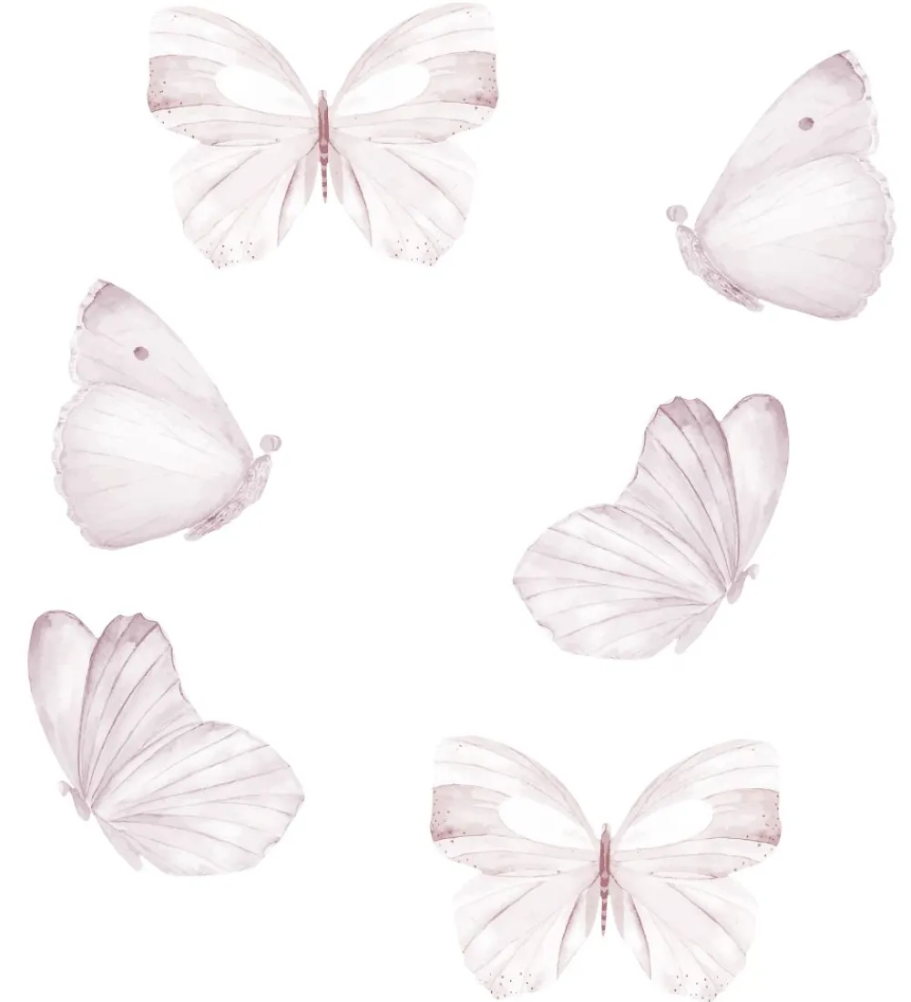 Thats Mine Wallsticker*That's Mine Wallstickers - Sommerfugle - 6stk - White
