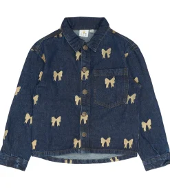 Skjorter-The New Denimjakke - TnRaquel - Medium Blue Denim AOP