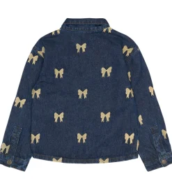 Skjorter-The New Denimjakke - TnRaquel - Medium Blue Denim AOP