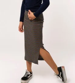 Nederdele-The New Nederdel - Rib - TnPriscilla - Navy Blazer Striped m. Gl
