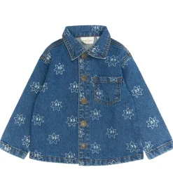 The New Skjorter*Siblings Denimjakke - TnstRipley - Medium Blue Denim AOP
