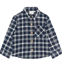 Skjorter-The New Siblings Skjorte - TnstRiggs - Flannel - Navy Blazer Che