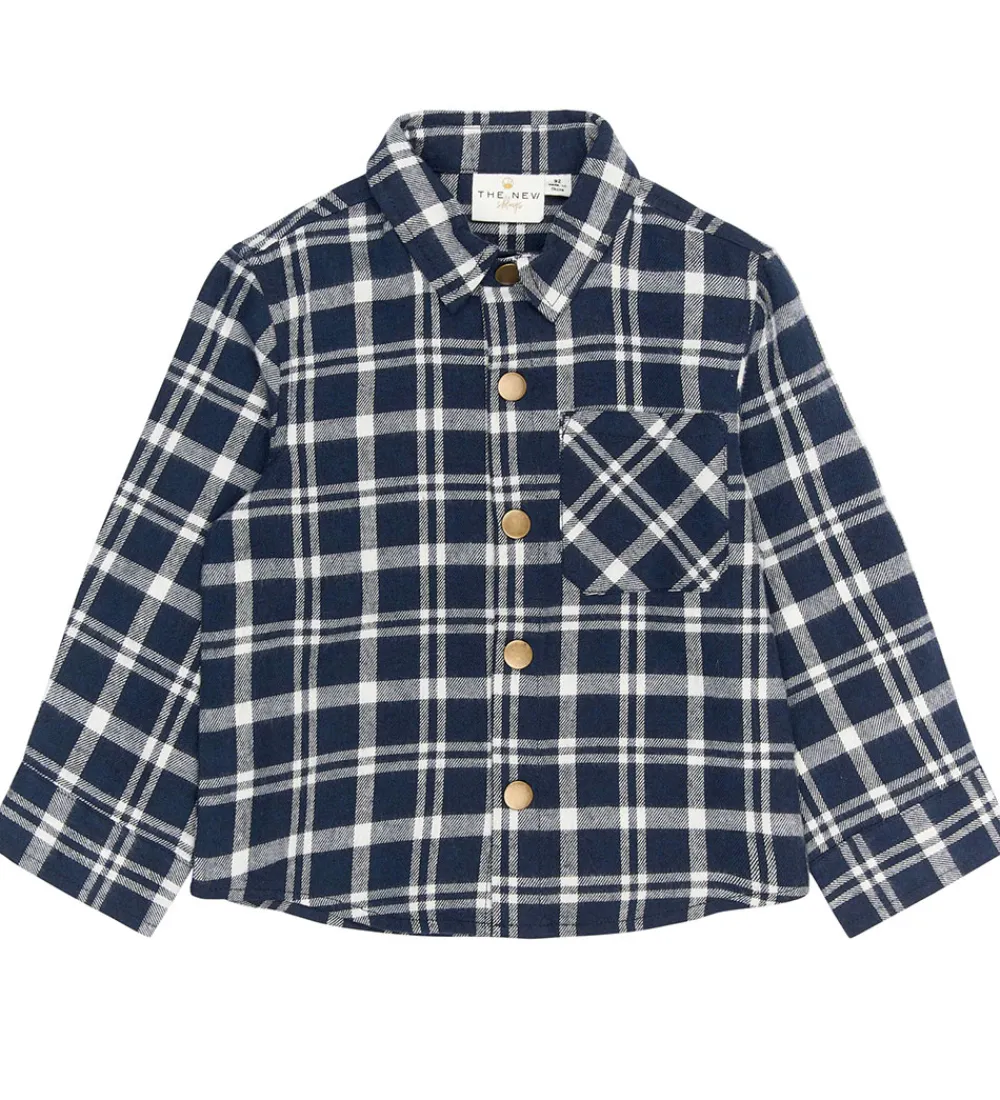 Skjorter-The New Siblings Skjorte - TnstRiggs - Flannel - Navy Blazer Che