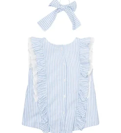 The New Toppe*Top/Hårelastik - TnNalani - White Swan Striped m. Glimme