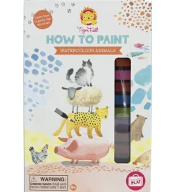 Skriveredskaber-Tiger Tribe Farvesæt - How To Paint - Watercolour Animals