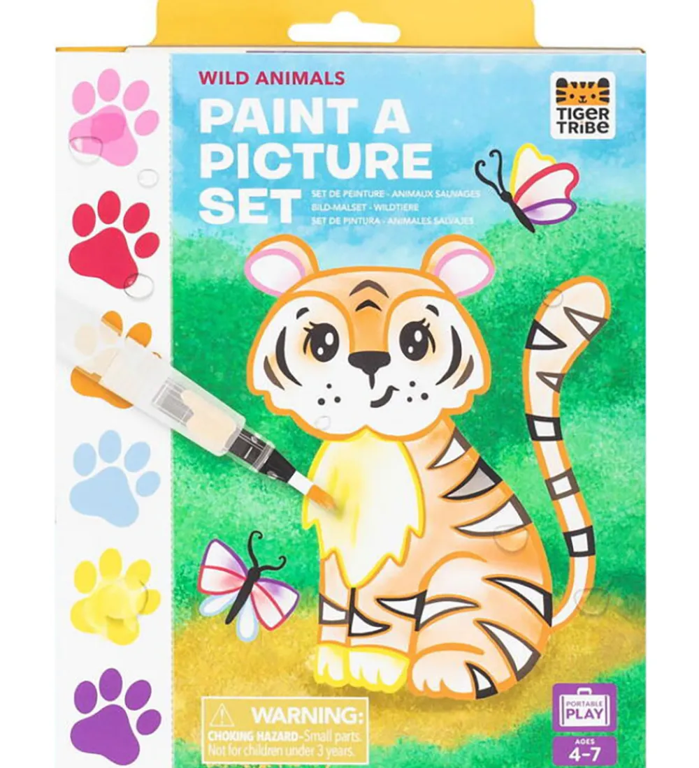 Skriveredskaber-Tiger Tribe Farvesæt - Paint A Picture Set - Wild Animals