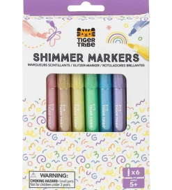 Tiger Tribe Tuscher Og Farver|Skriveredskaber*Tuscher - Shimmer Markers - 6 stk