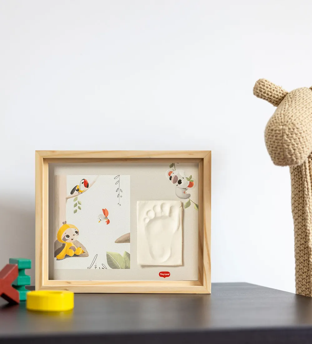 Tiny Love Plakater Og Billeder*Aftryksæt - Hånd/Fod - Wooden Frame
