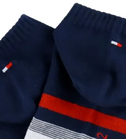 Strømper|Basis-Tommy Hilfiger Ankelstrømper - 2-pak - Navy m. Rød