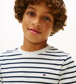 Bluser-Tommy Hilfiger Bluse - Stripe - Light Grey Heather Stripe Grey